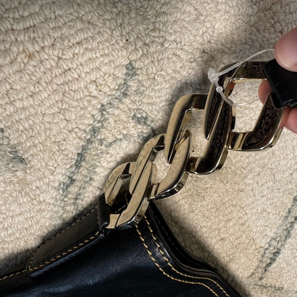 Vintage Ann Klein genuine black leather SoHo Bag - Picture 3 of 5